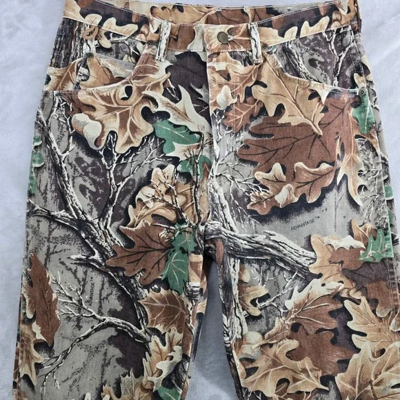 Wrangler Men's Advantage Camo Pants Size 34x34 Woodland Pattern Hunting Outdoor - Picture 2 of 12
